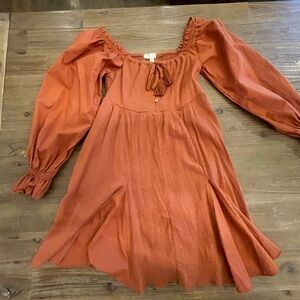 Chelsea & Violet Terracotta Textured Dress